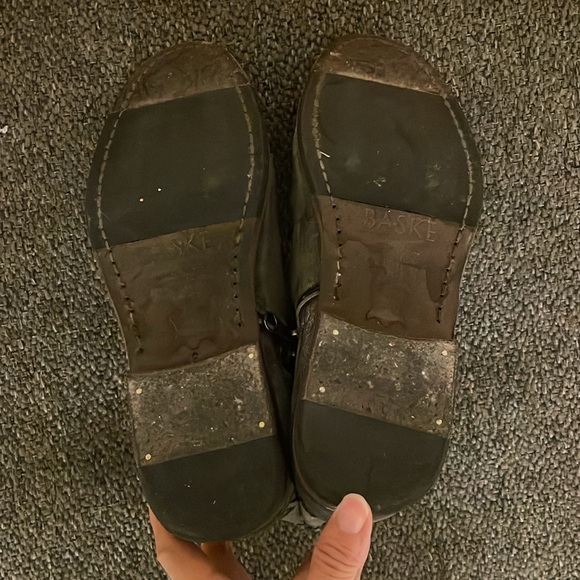 Baske California Gray/Black Distressed Handmade Leather Ankle Boot Sz 6 - Picture 3 of 6